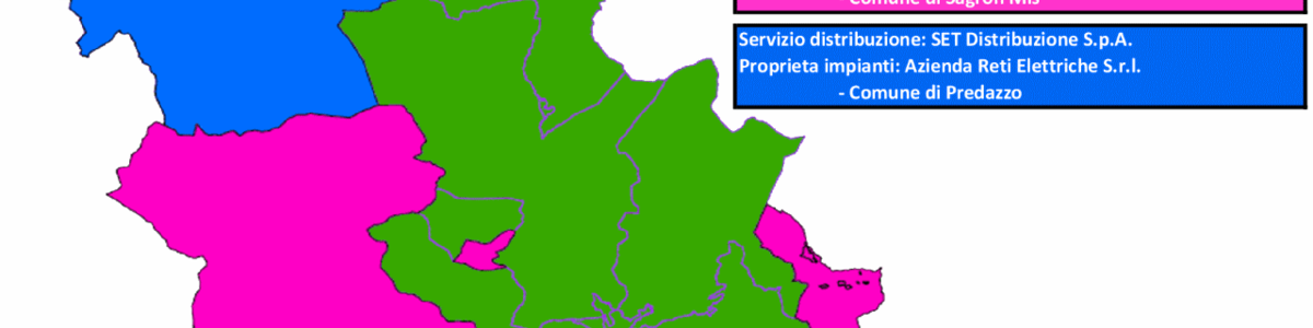 Mappa comuni serviti da Azienda Reti Elettriche Srl